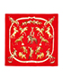 Hermes 'En Piste' Red Horse Scarf, back view