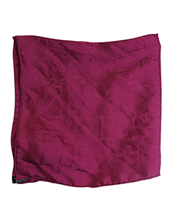 Hermes Pocket Square, Silk, Plum/Purple, S