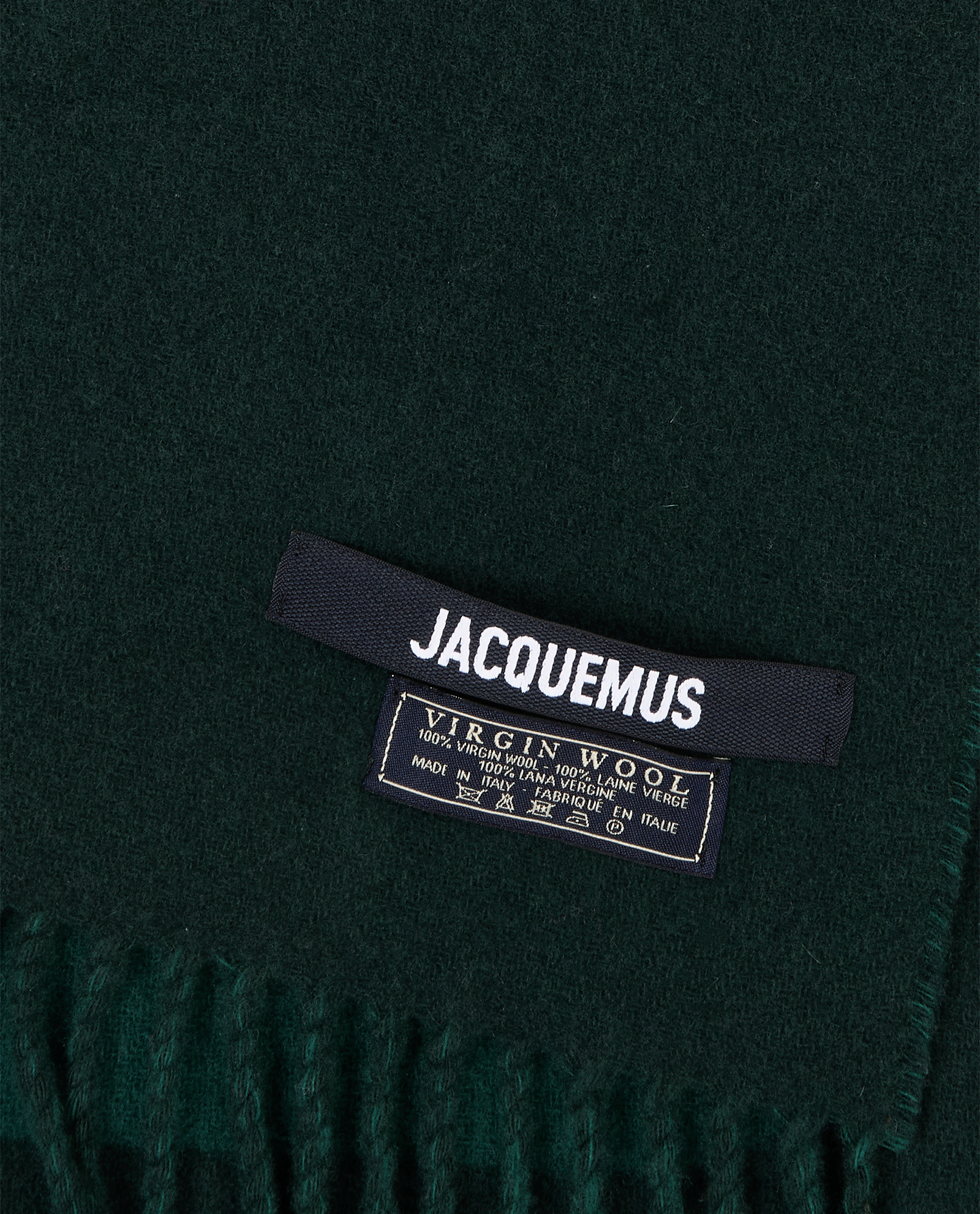 Jacquemus L'Écharpe Scarf, &pound;70, Accessories, Green, Wool, Other view