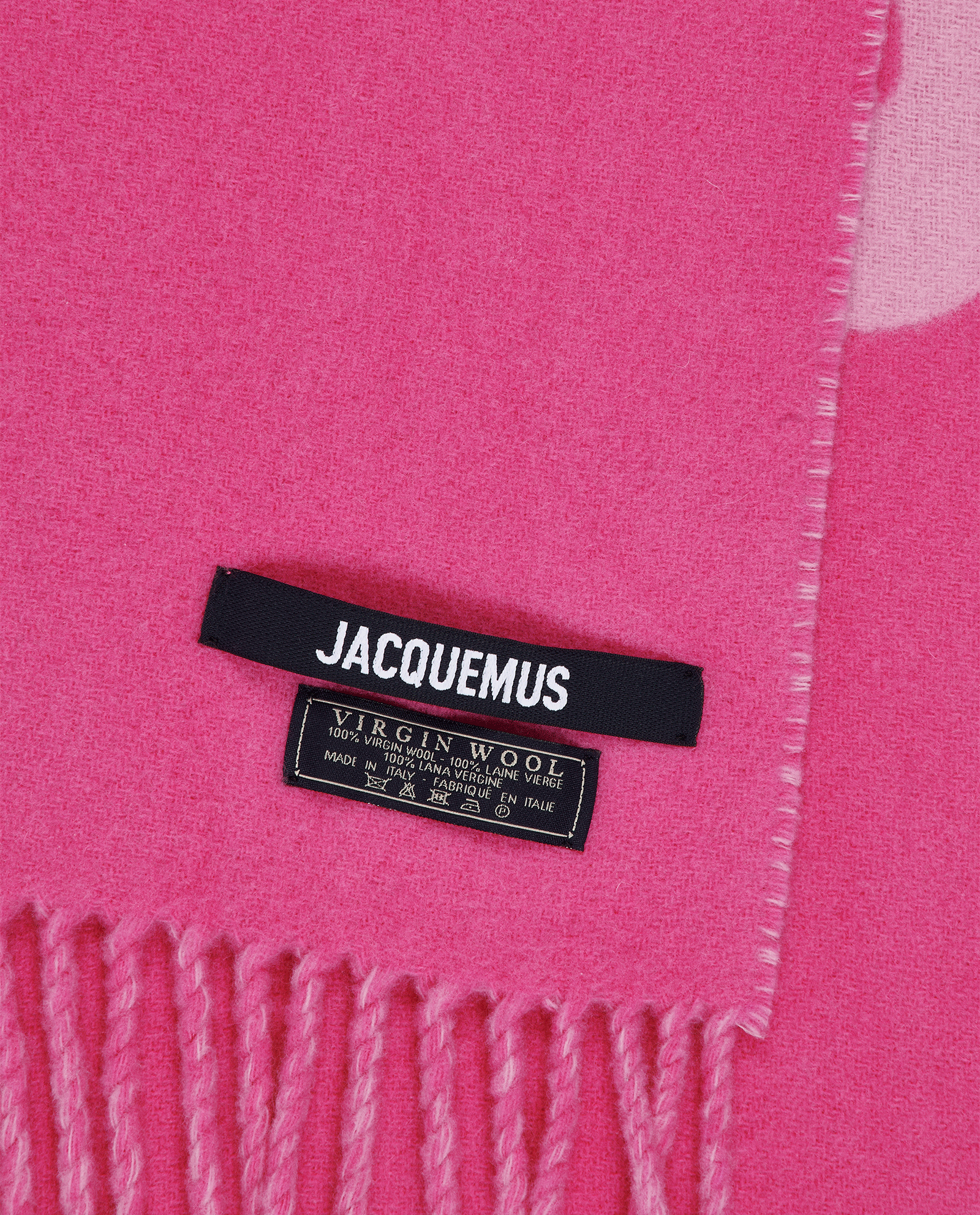 Jacquemus L'Écharpe Scarf, &pound;70, Accessories, Pink, Wool, Other view