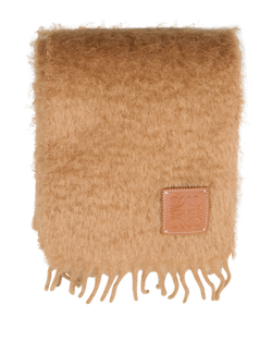 Loewe Anagram Patch Scarf, Mohair/Wool, Tan, 3*