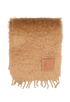 Loewe Anagram Patch Scarf, &pound;175, Accessories, Tan, Mohair/Wool, Front view