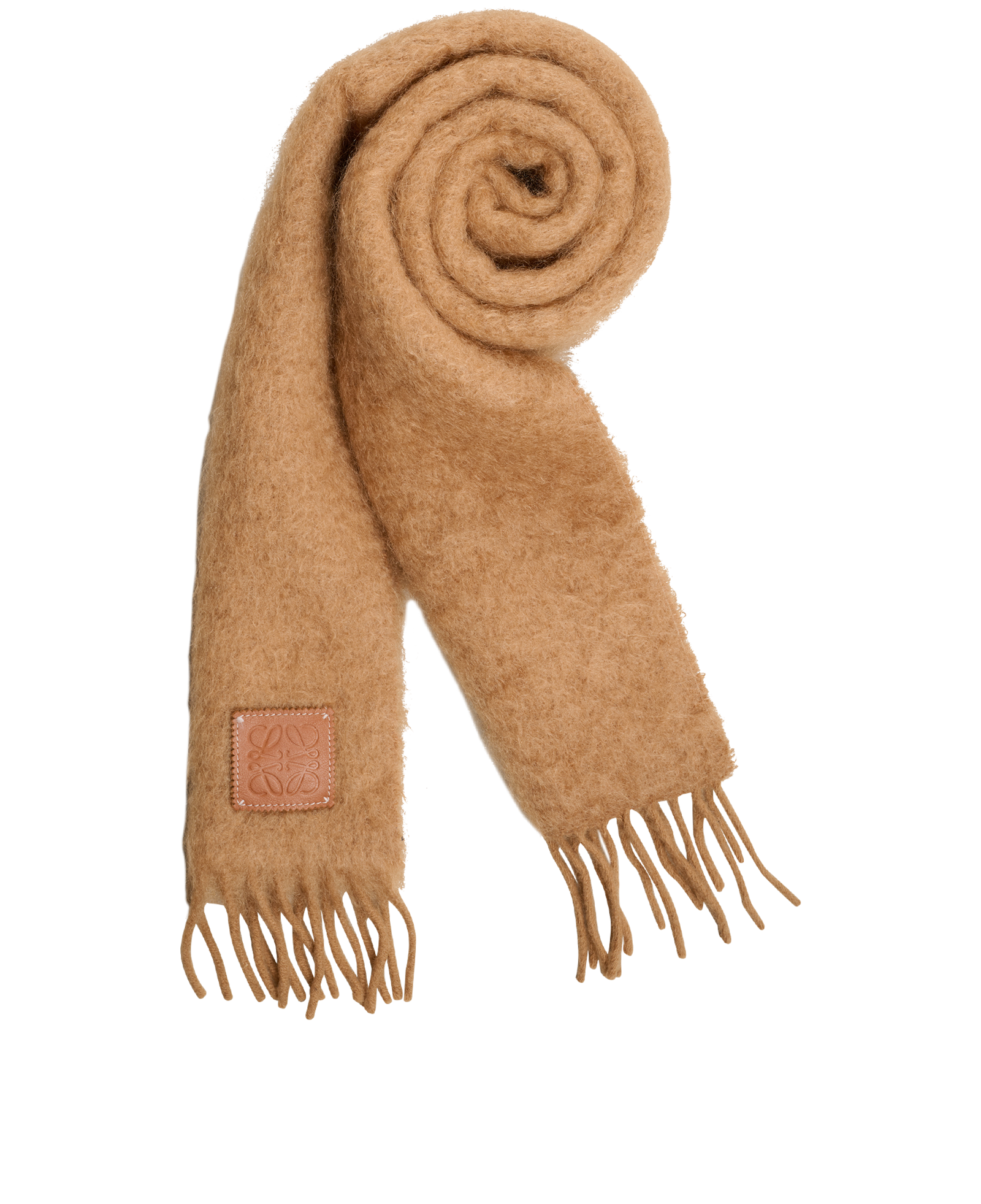 Loewe Anagram Patch Scarf, &pound;175, Accessories, Tan, Mohair/Wool, Other view