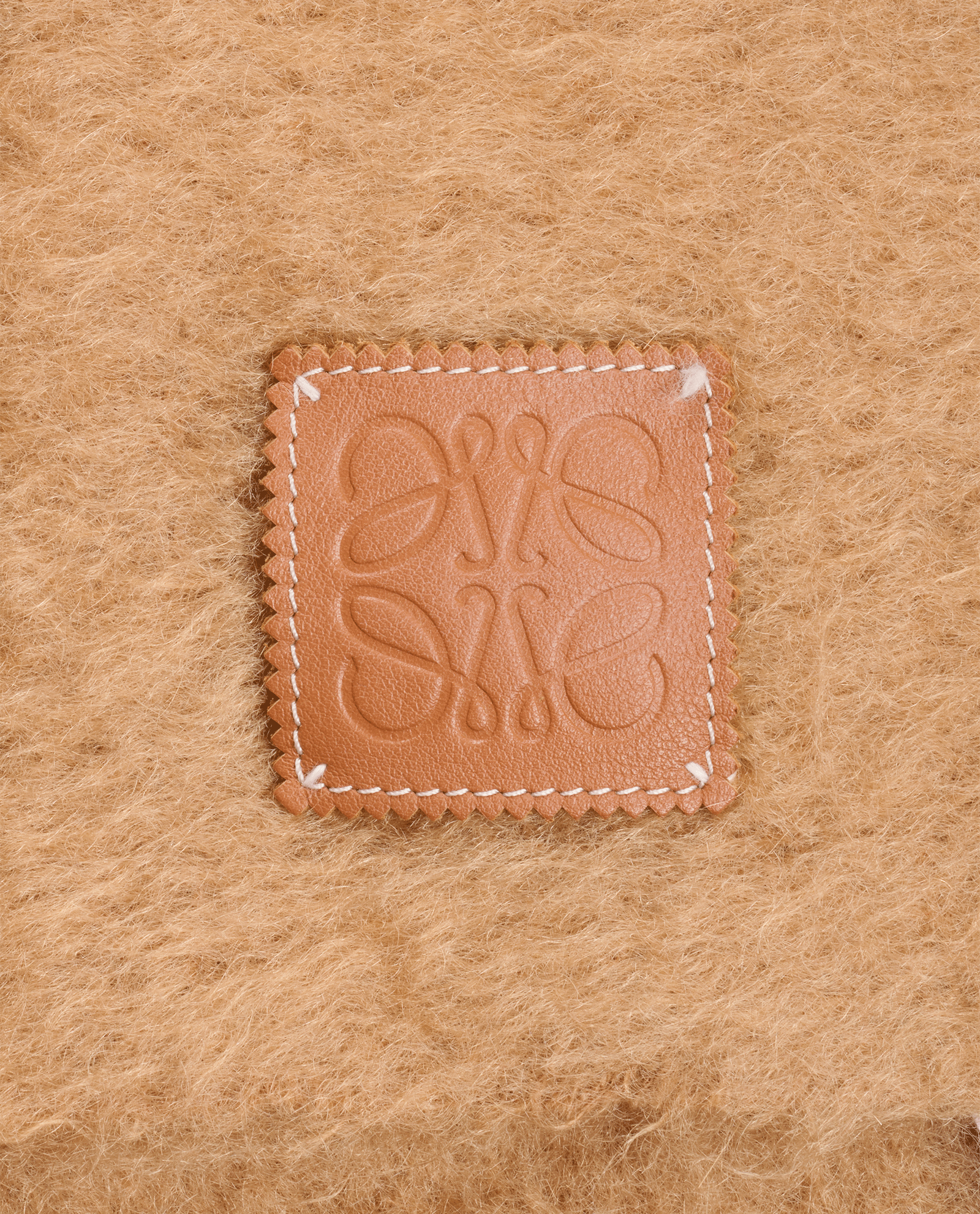 Loewe Anagram Patch Scarf, &pound;175, Accessories, Tan, Mohair/Wool, Other view