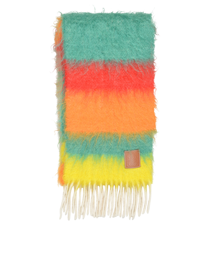 Loewe Anagram-Patch Striped Scarf, front view