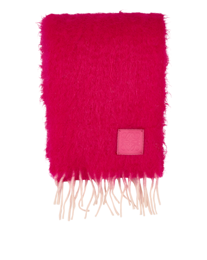Loewe Anagram Fringed Scarf, &pound;175, Accessories, Pink, Mohair/Wool, Front view