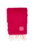 Loewe Anagram Fringed Scarf, &pound;175, Accessories, Pink, Mohair/Wool, Front view