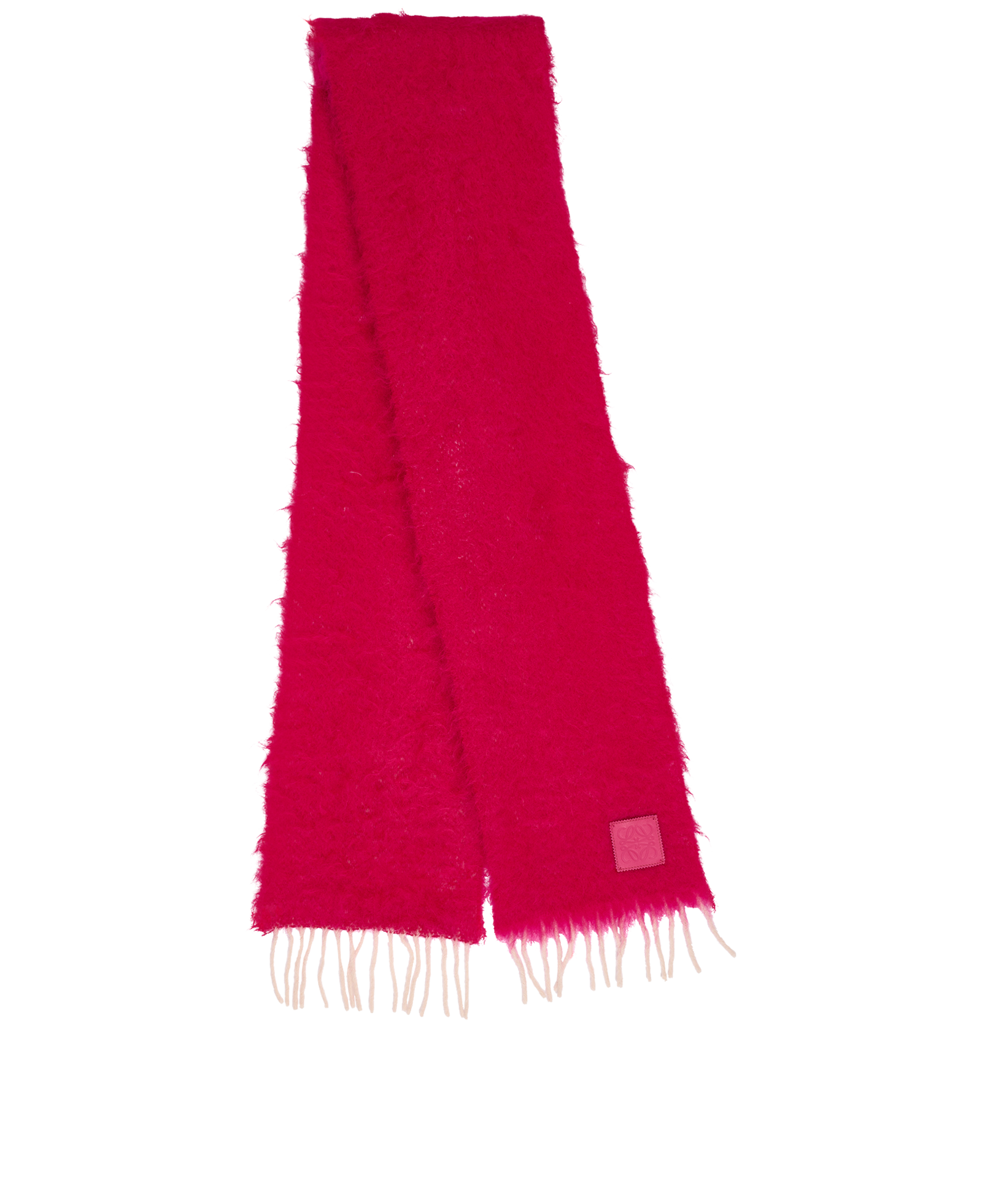Loewe Anagram Fringed Scarf, &pound;175, Accessories, Pink, Mohair/Wool, Back view