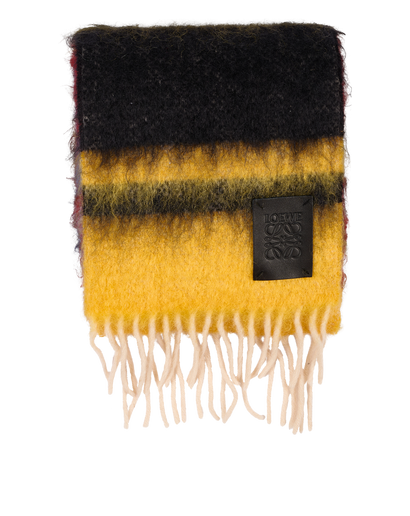 Loewe Mohair Scarf, &pound;175, Accessories, Blue/Red/Yellow, Mohair/Wool, Front view