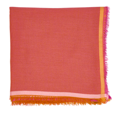 Loro Piana Scarf, &pound;180, Accessories, Orange/Pink, Cashmere, Front view