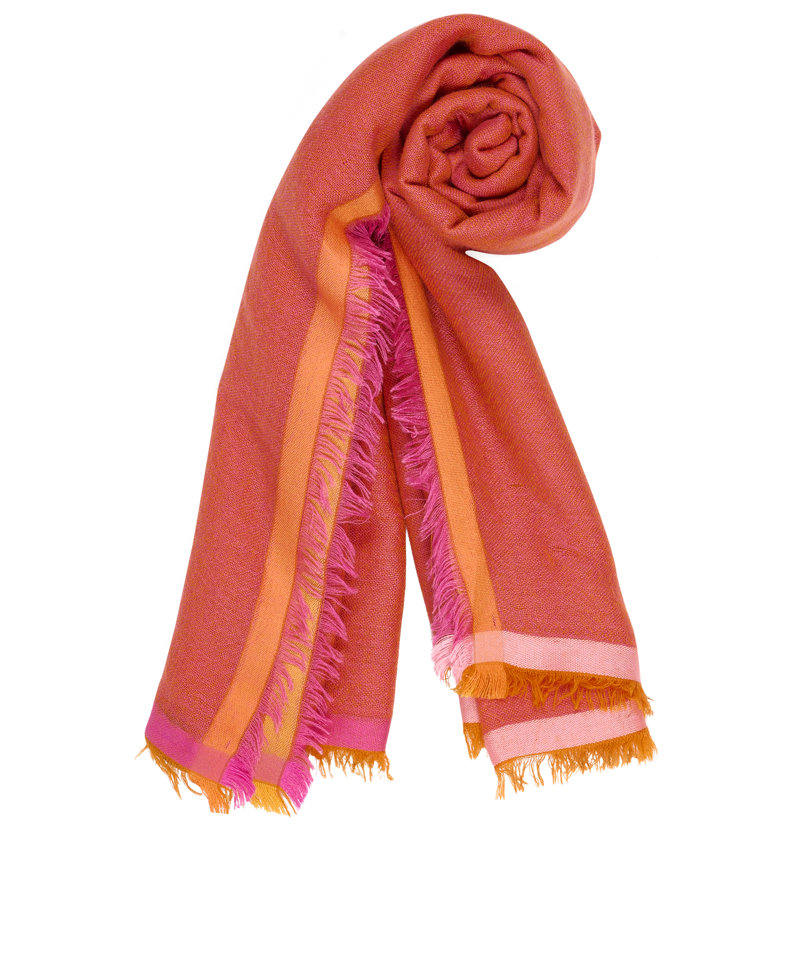 Loro Piana Scarf, &pound;180, Accessories, Orange/Pink, Cashmere, Other view