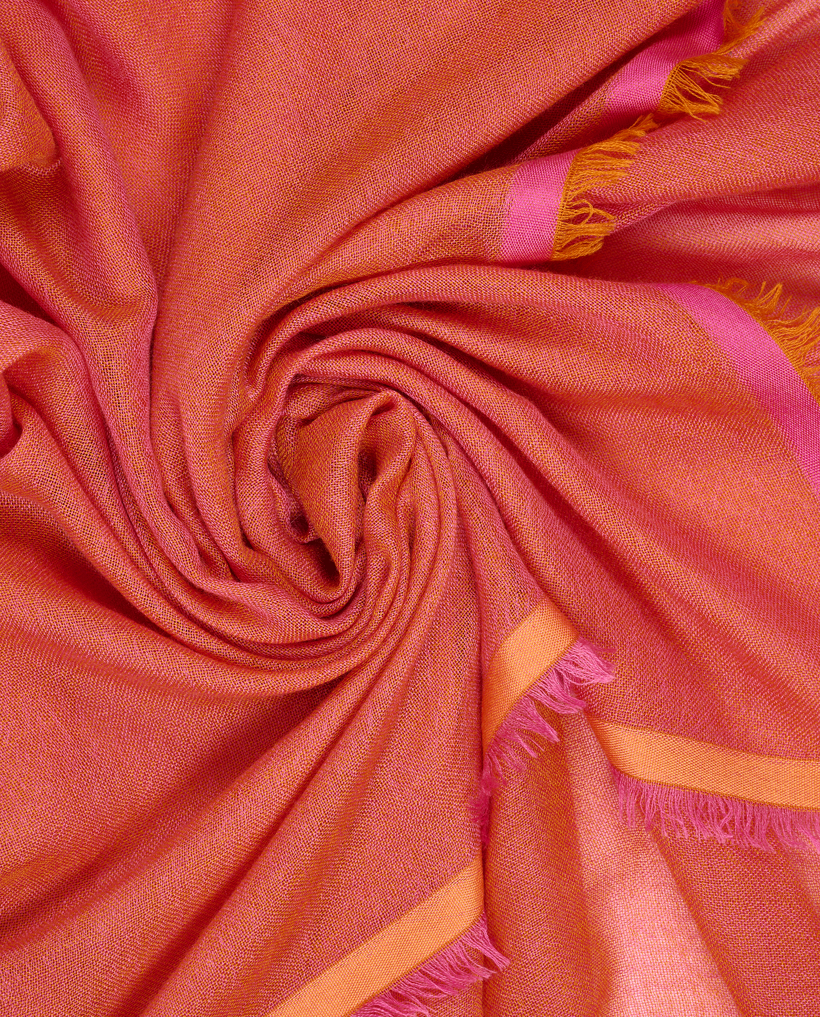 Loro Piana Scarf, &pound;180, Accessories, Orange/Pink, Cashmere, Other view