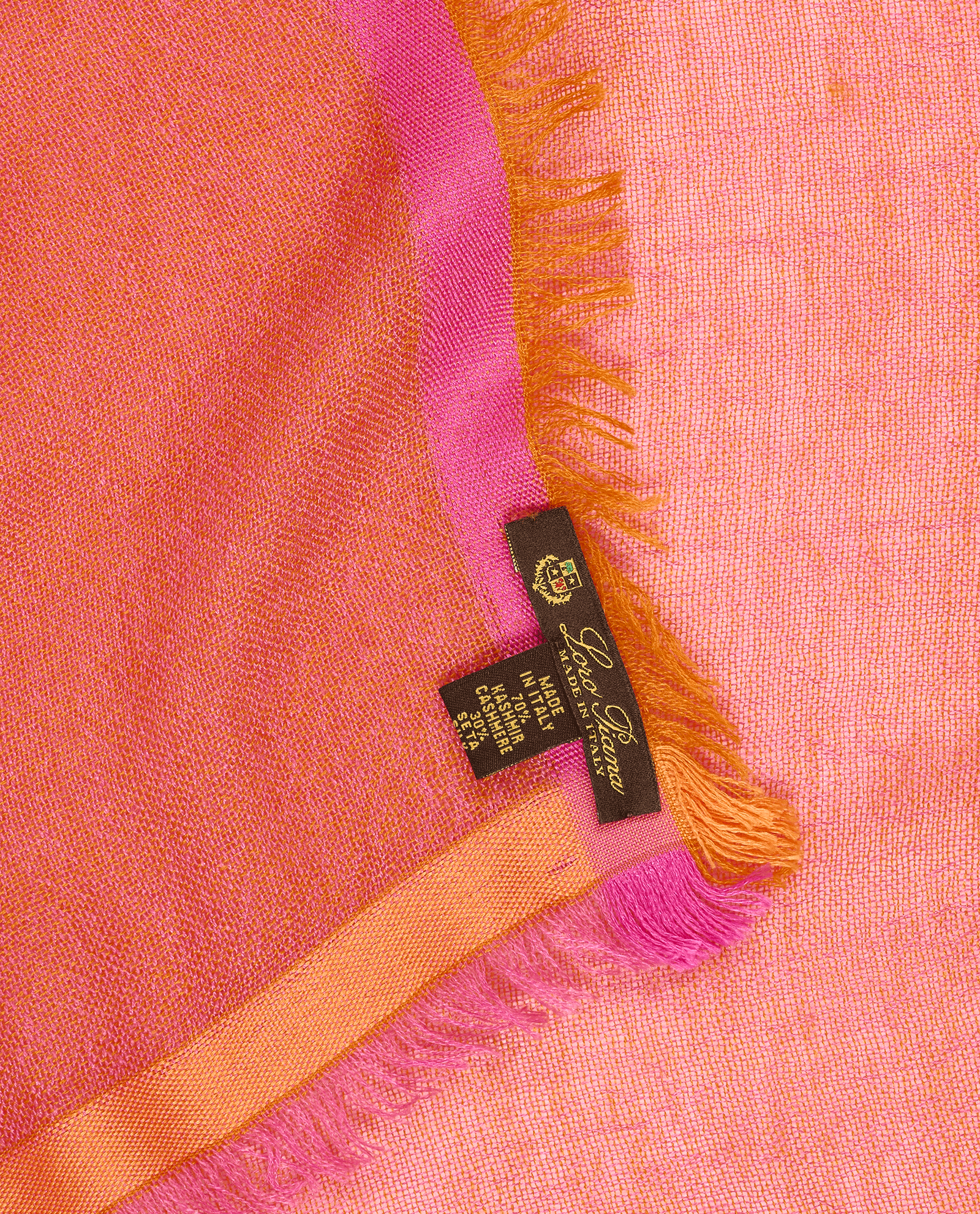 Loro Piana Scarf, &pound;180, Accessories, Orange/Pink, Cashmere, Other view