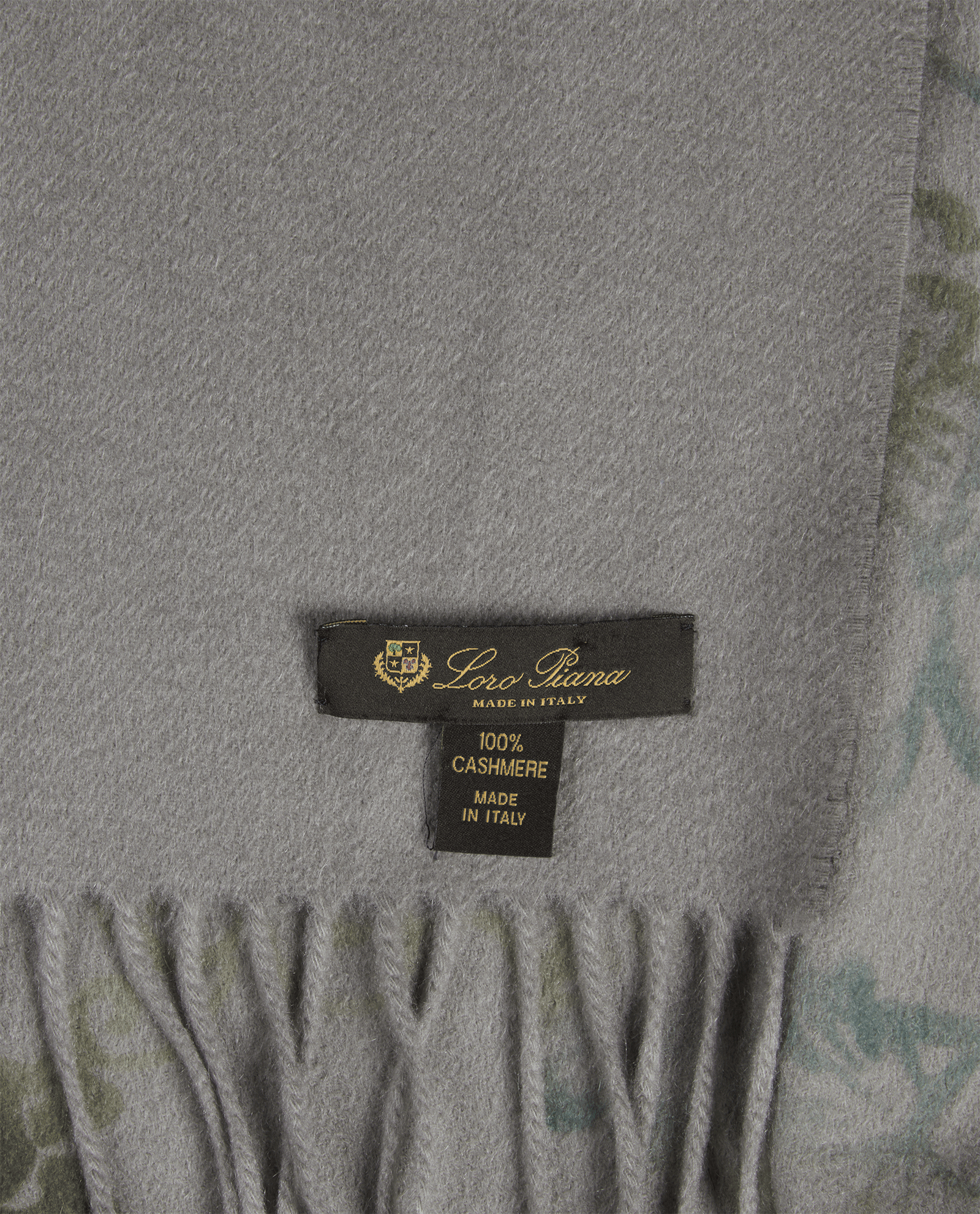 Loro Piana Floral Print Scarf, &pound;195, Accessories, Grey, Cashmere, Other view