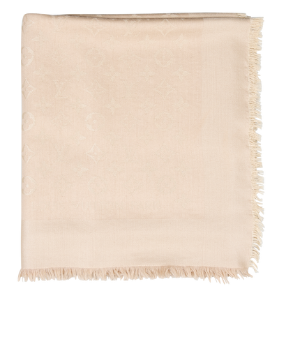Louis Vuitton Monogram Shawl, &pound;320, Accessories, Beige, Silk, Front view