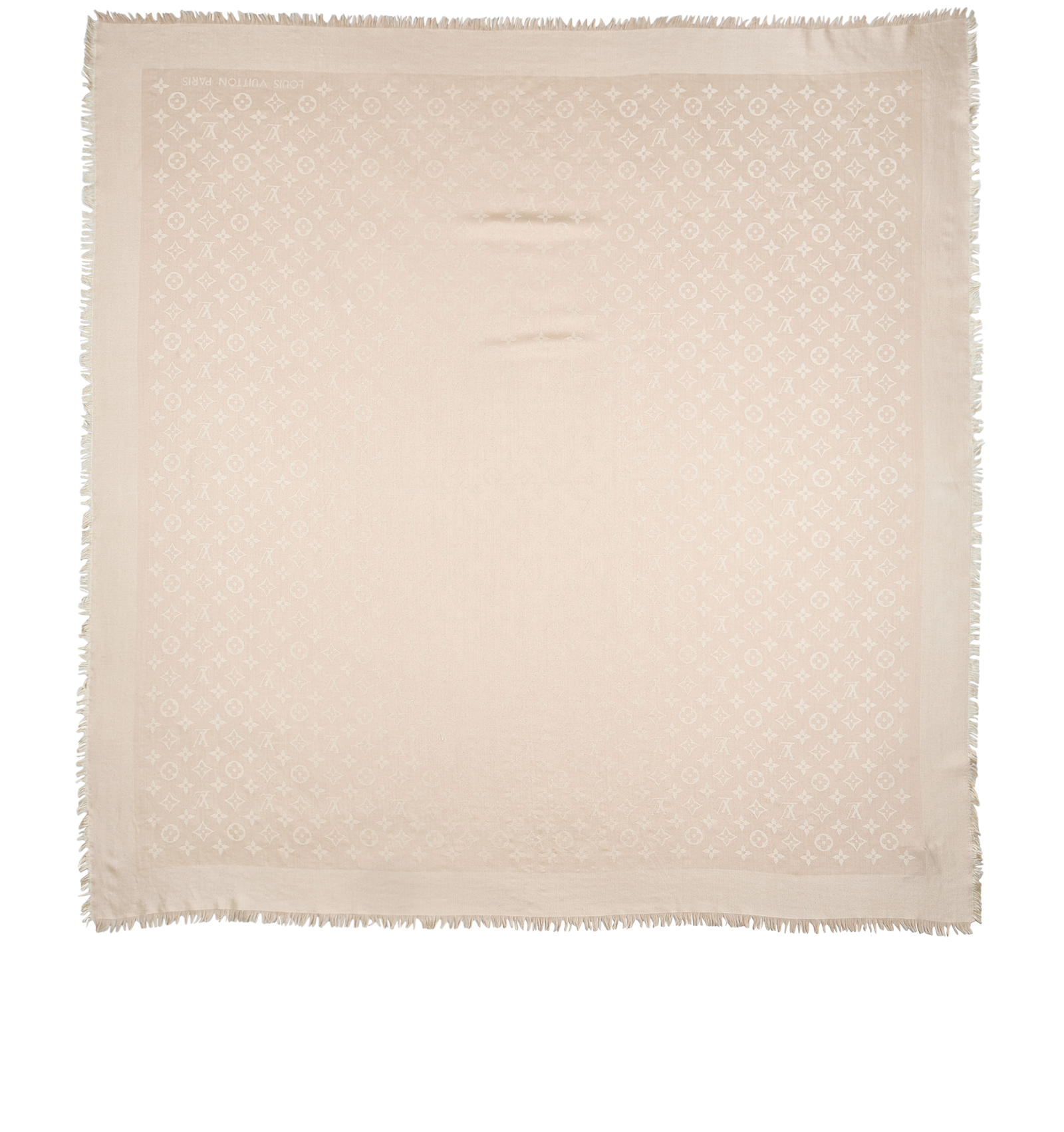 Louis Vuitton Monogram Shawl, &pound;320, Accessories, Beige, Silk, Back view