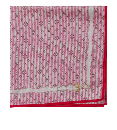 Louis Vuitton Monogram & Stripe Bandana Square 55, front view