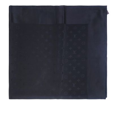 Louis Vuitton Mini Monogram Scarf, £220, Accessories, Black, Silk, Front view