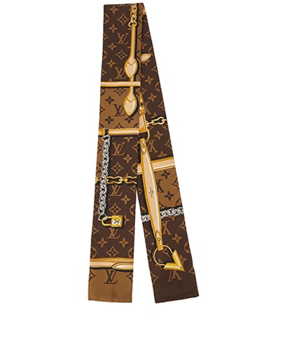 Louis Vuitton Monogram Silk Bandeau Twilly, front view