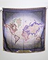Louis Vuitton Monogram Map Square Scarf, front view