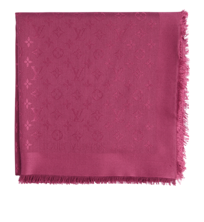 Louis Vuitton Monogram Shawl, &pound;350, Accessories, Burgundy, Silk, Front view