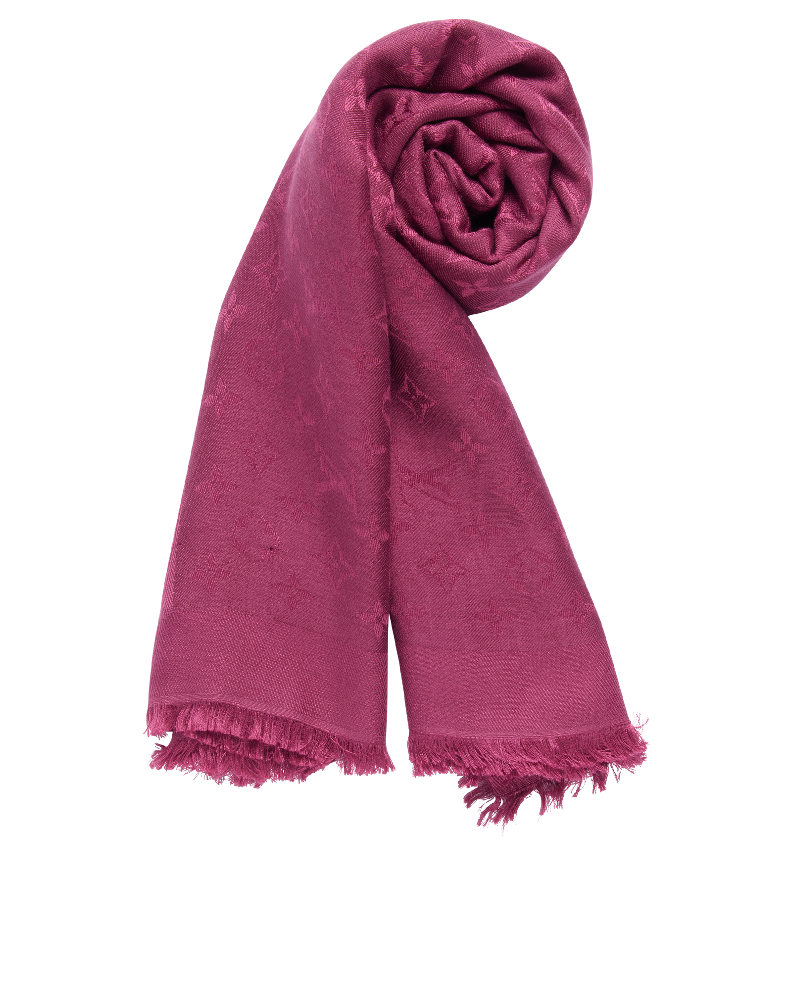 Louis Vuitton Monogram Shawl, &pound;350, Accessories, Burgundy, Silk, Other view