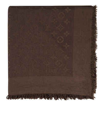 Louis Vuitton Monogram Scarf, &pound;195, Accessories, Brown, Silk/Wool, Front view