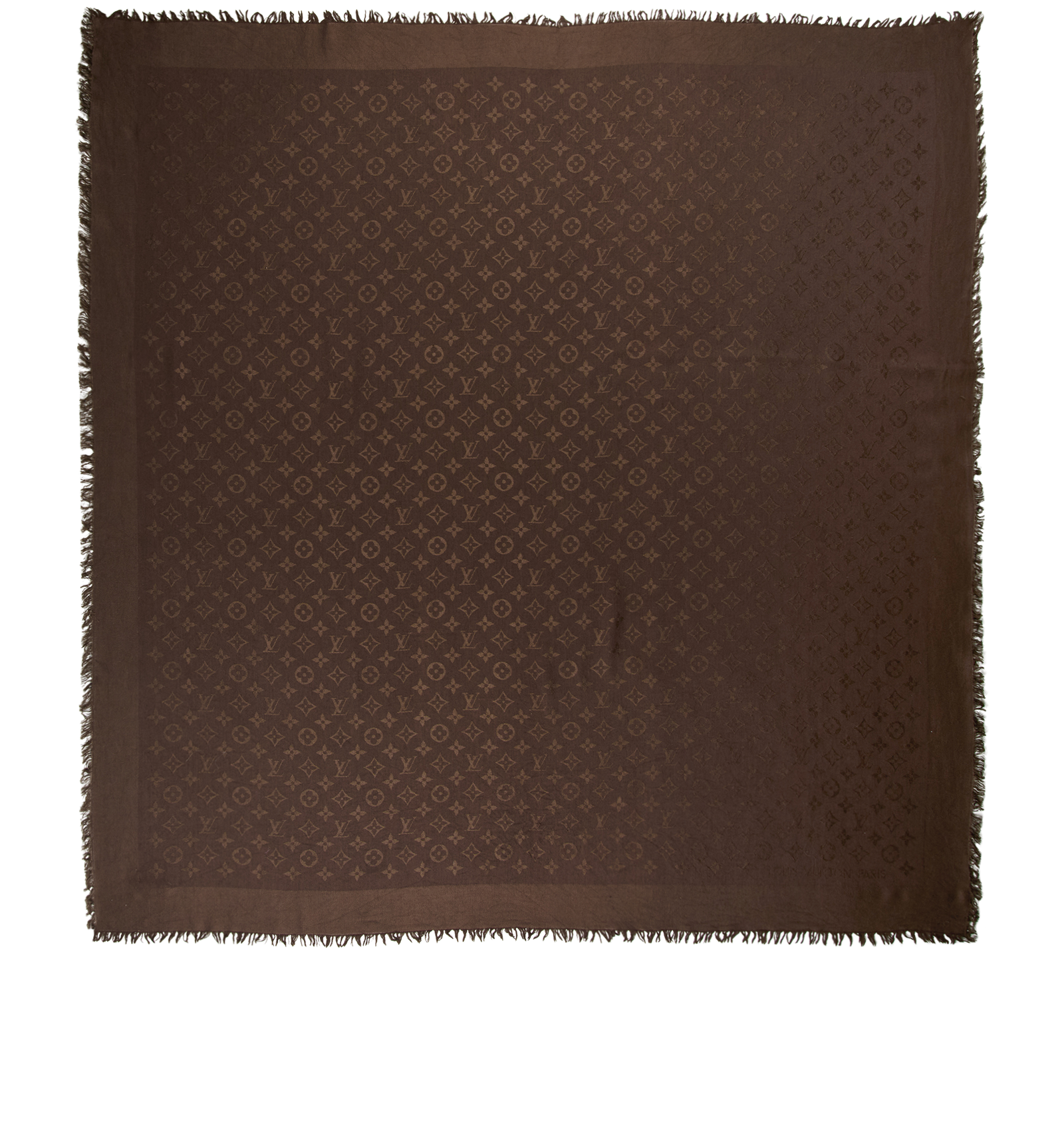 Louis Vuitton Monogram Scarf, &pound;195, Accessories, Brown, Silk/Wool, Back view