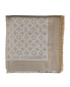 Louis Vuitton Monogram Shawl Scarf, &pound;320, Accessories, Gold/Grey, Silk, Front view