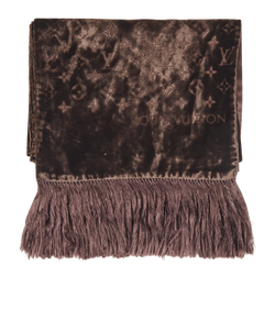 Louis Vuitton Chenille Vintage Scarf, Viscose, Brown, 2*