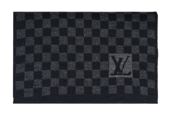 Louis Vuitton Damier Scarf, Mens, Wool, Grey, 3*