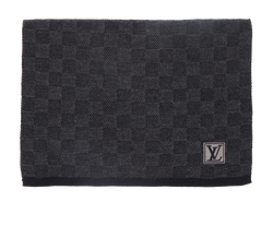 Louis Vuitton Neo Petit Damier Scarf, Wool, Grey, MII, 2*