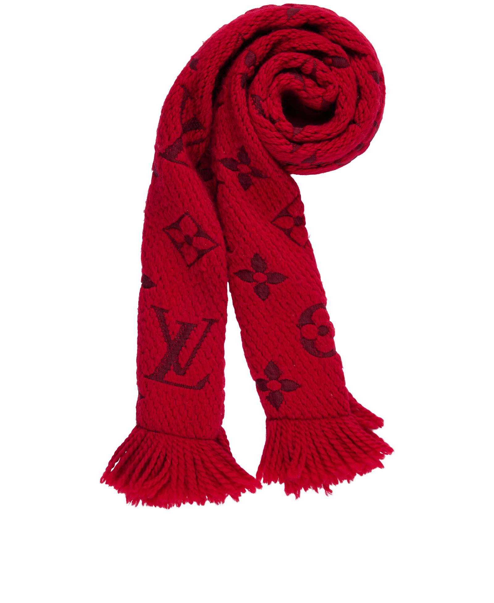 Louis Vuitton Logomania Scarf, &pound;250, Accessories, Red, Silk/Wool, Other view