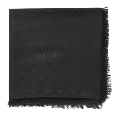 Louis Vuitton Monogram Shawl, &pound;275, Accessories, Black, Silk/Wool, Front view