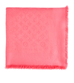 Louis Vuitton Classic Monogram Shawl, Wool/Silk, Pink, 2*