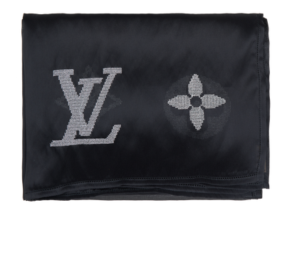 Louis Vuitton Logo Embroidered Scarf, front view