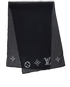 Louis Vuitton Logo Embroidered Scarf, back view