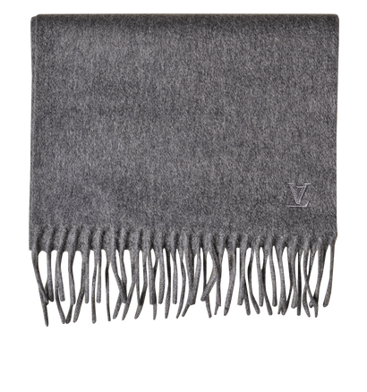 Louis Vuitton Jhelum Scarf, &pound;290, Accessories, Grey, Cashmere, Front view