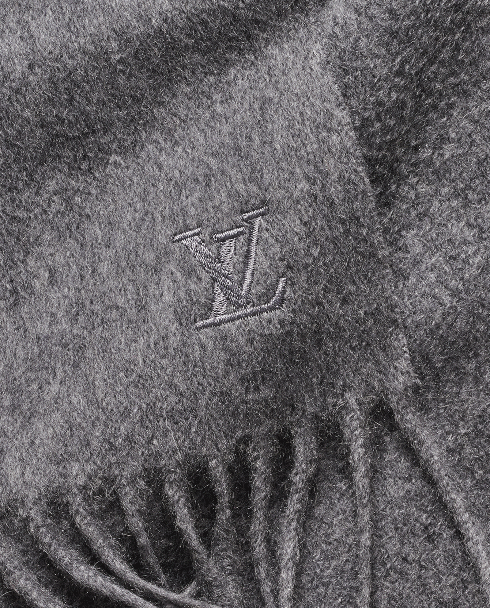 Louis Vuitton Jhelum Scarf, &pound;290, Accessories, Grey, Cashmere, Other view