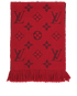 Louis Vuitton Logomania Scarf, &pound;295, Accessories, Red, Silk/Wool, Front view