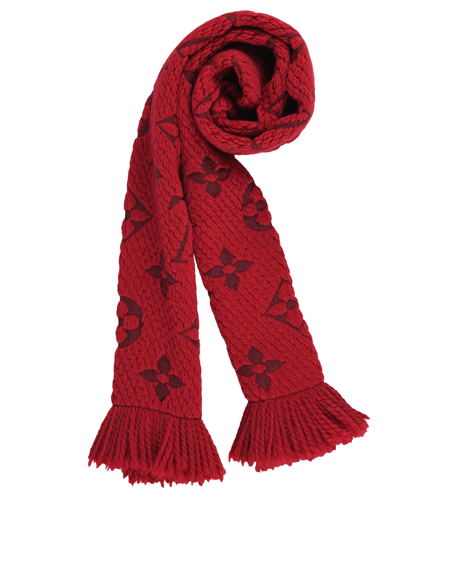 Louis Vuitton Logomania Scarf, &pound;295, Accessories, Red, Silk/Wool, Other view