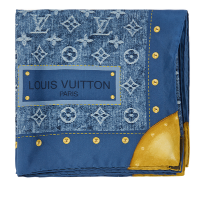 Louis Vuitton Monogram Denim Print Scarf, front view