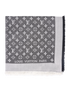 Louis Vuitton Monogram Shawl, &pound;260, Accessories, Black/Grey, Silk/Wool, Front view