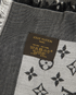 Louis Vuitton Monogram Shawl, &pound;260, Accessories, Black/Grey, Silk/Wool, Other view