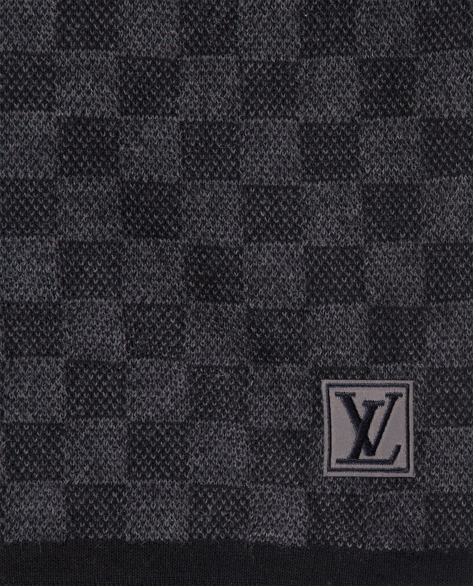 Louis Vuitton Petit Damier Wool Scarf - Grey Scarves, Accessories