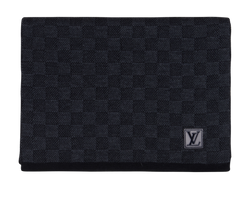 Louis Vuitton Damier Scarf, Wool, Black, DB/B, 3*