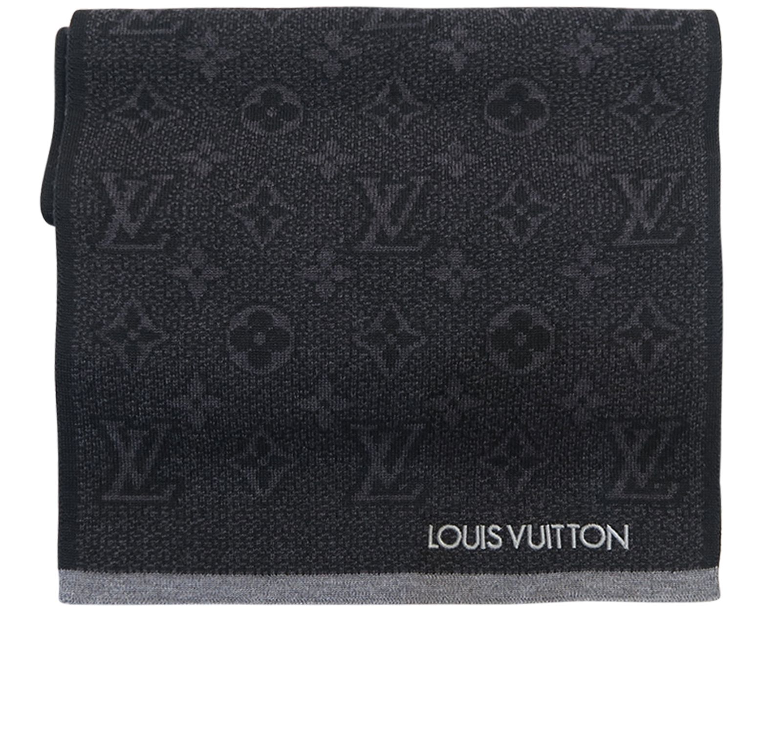 Louis Vuitton My Monogram Eclipse Scarf Grey Wool