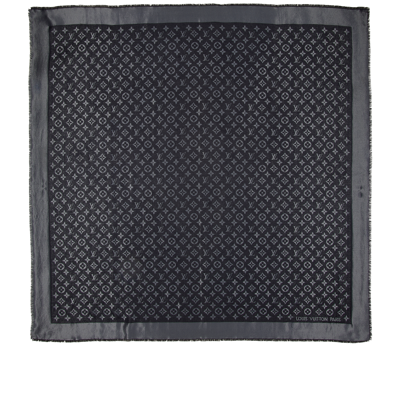 Louis Vuitton Monogram Shine Shawl, &pound;350, Accessories, Black/Silver, Silk/Viscose, Back view