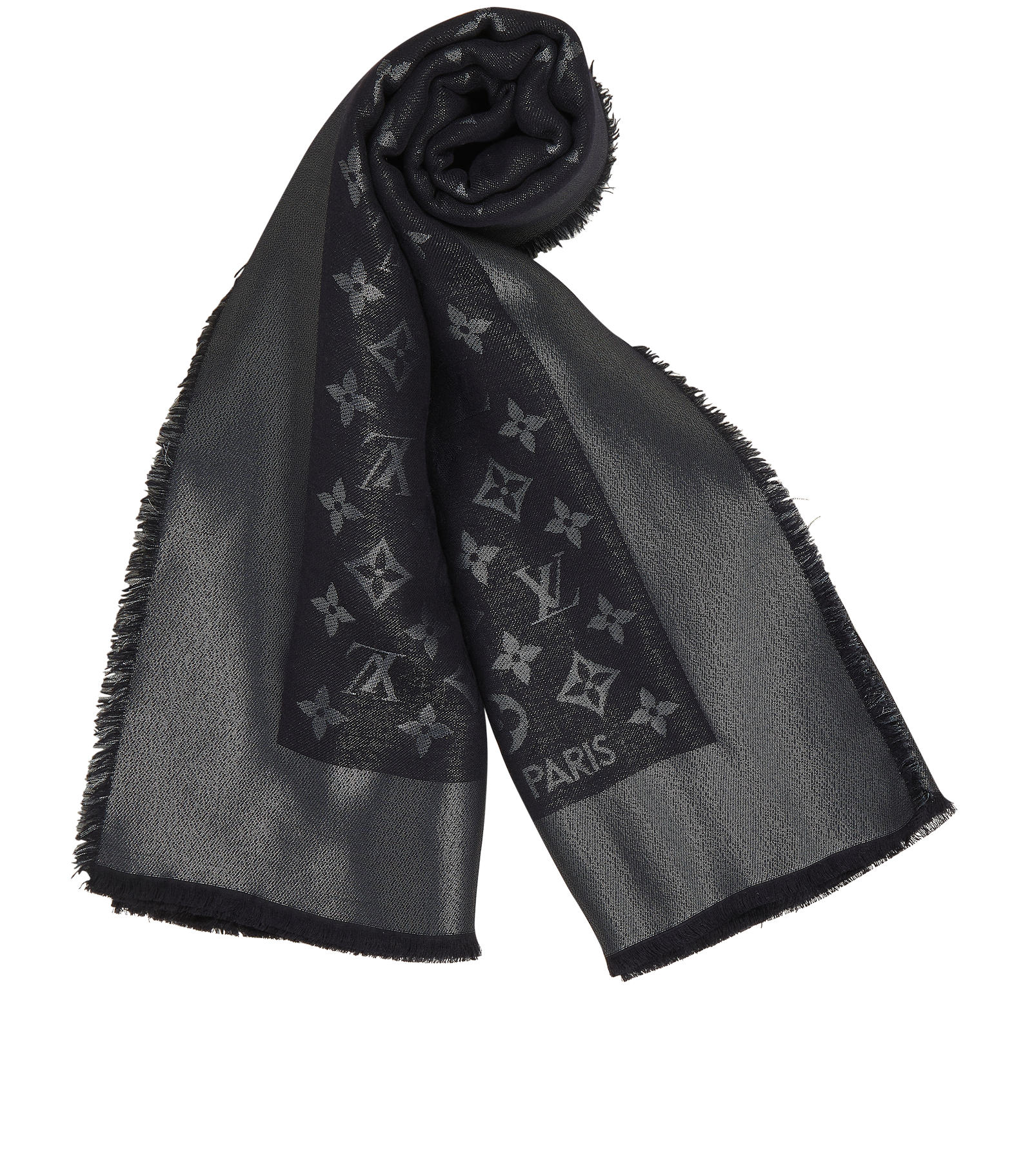 Louis Vuitton Monogram Shine Shawl, &pound;350, Accessories, Black/Silver, Silk/Viscose, Other view