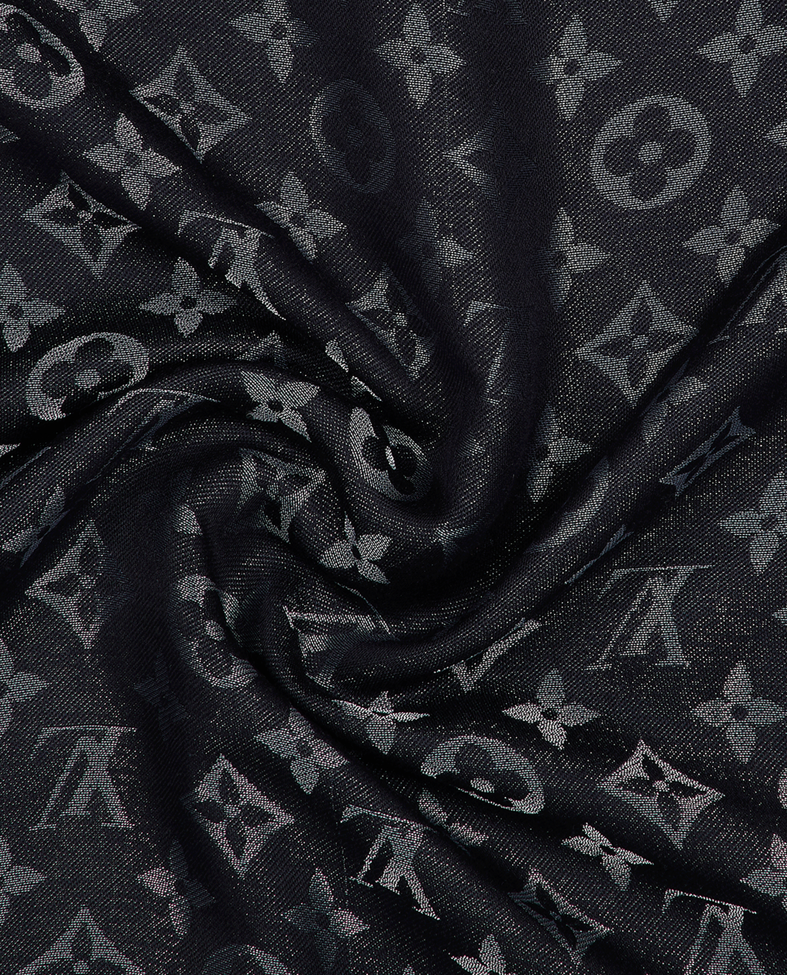 Louis Vuitton Monogram Shine Shawl, &pound;350, Accessories, Black/Silver, Silk/Viscose, Other view
